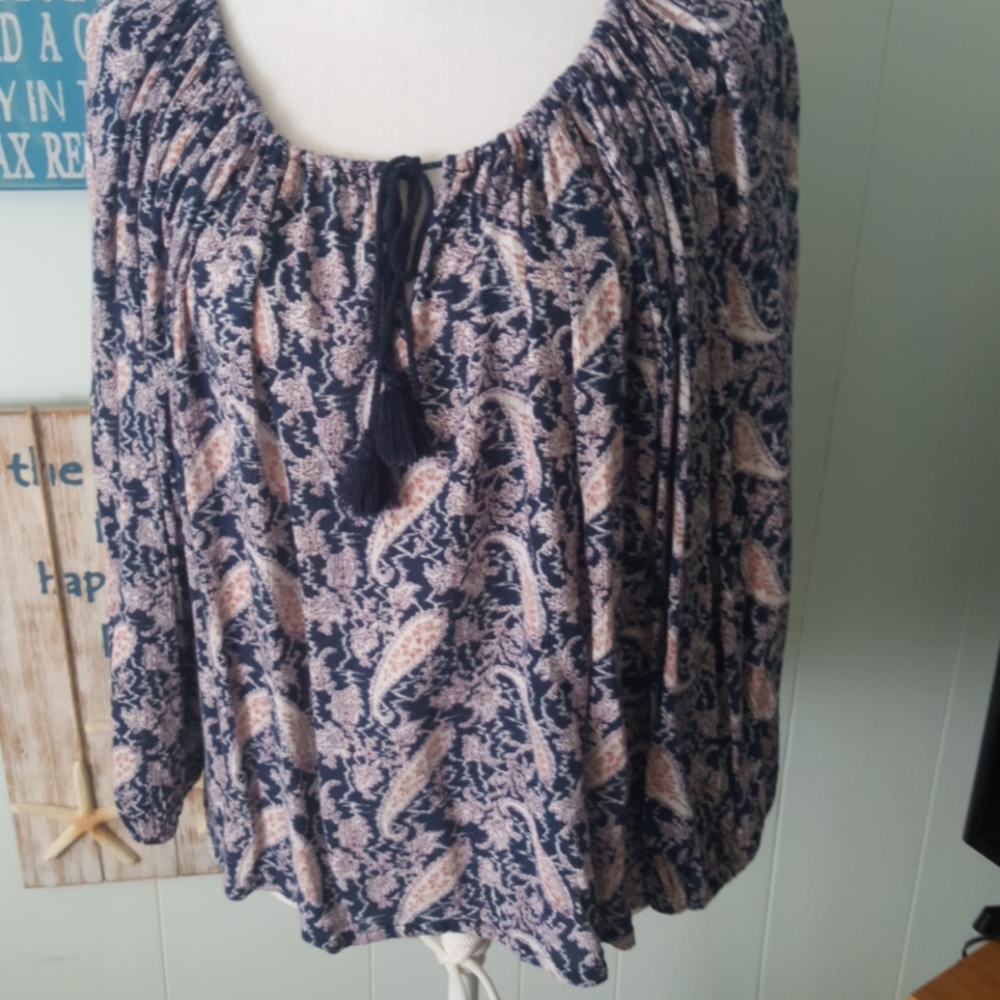 Ralph Lauren Denim supply boho blouse.. - Picture 3 of 6